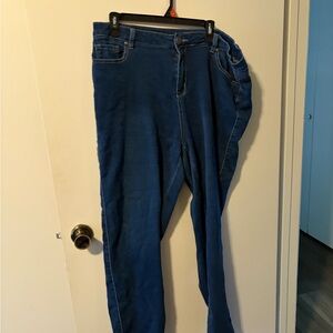 Avenue Women's Skinny Jeans in Dark Blue